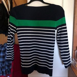 Ralph Lauren Knit Striped 3/4 sleeve Top Size M